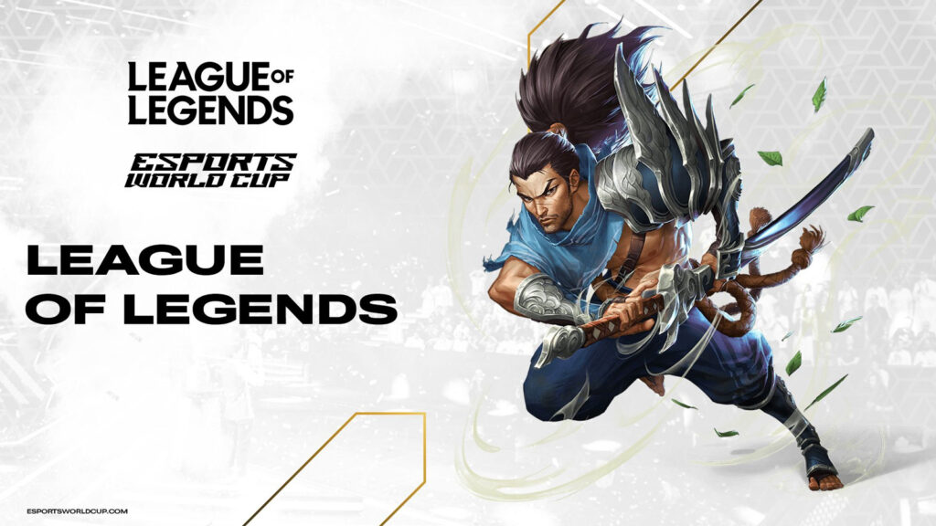 Esports World Cup 2024 LoL key visual featuring Yasuo